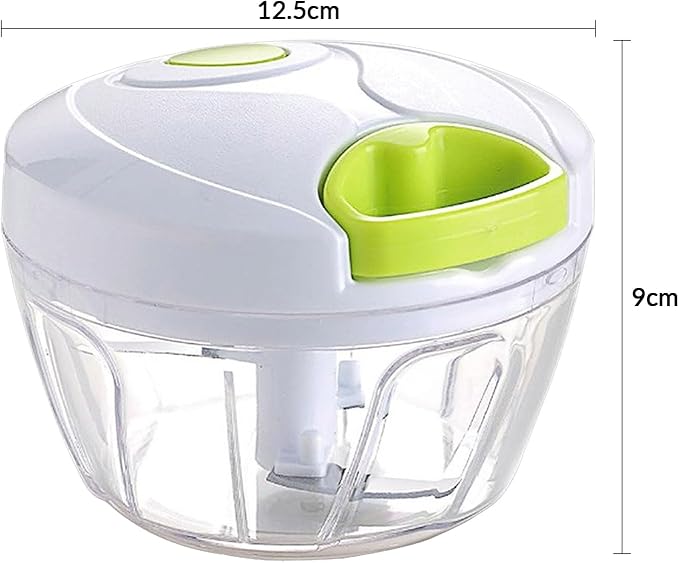 Manual Garlic Chopper Mincer,Food Processor Vegetable Chopper, Portable Hand Pull String Garlic Mincer Onion Cutter for Veggies, Fruits, Nuts, Herbs (white)