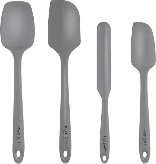 4-Piece Silicone Baking Spatula Set - Rubber Spatulas Silicone Heat Resistant, BPA-Free - Spatula Set for Nonstick Cookware - Baking Essentials