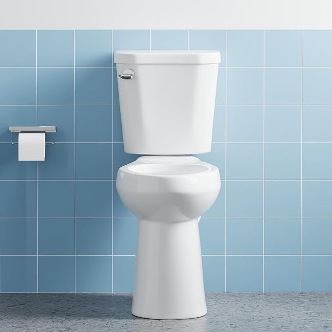 ADA Height 21" Elongated Toilet Bowl Only – Single Side Handle, Upgraded Power Flush, Includes Internal Tank Parts, No Seat Included
