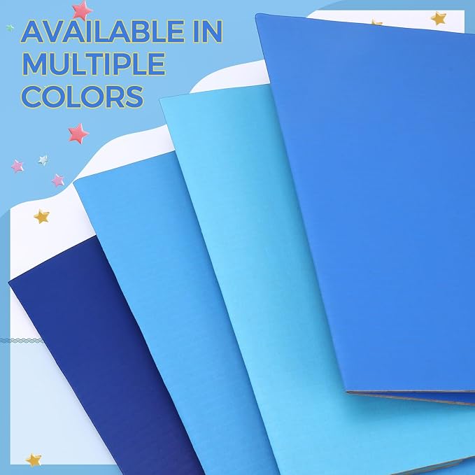 Mooliwe 4 Pack 24 X 16 Trifold Poster Board Tri Fold Poster Boards Foldable Corrugated Business Presentation Display Paper Boards for Science Fair Events, School Projects, Exhibitions