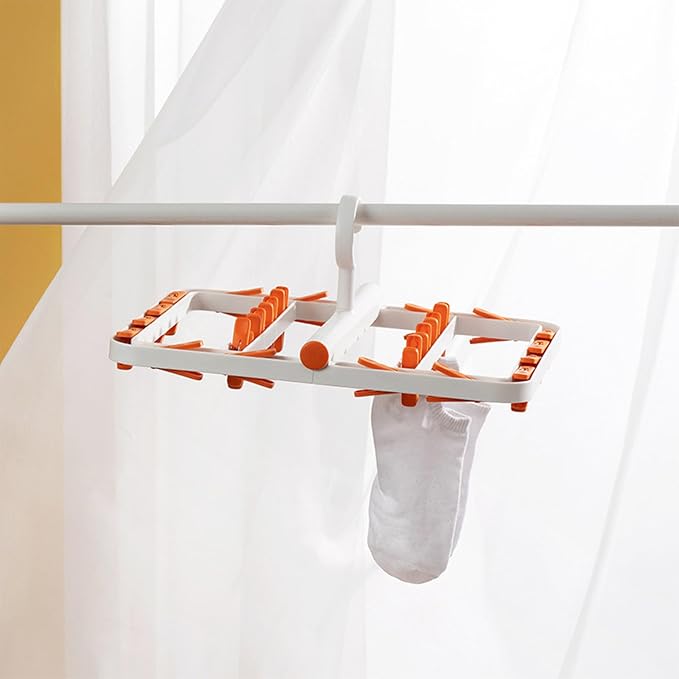 Collapsible Clothes Airer Socks, Foldable Sock Dryer, Sock Hanger, Washing Line, Hook, Clothes Airer, Portable Clip Hanger Socks