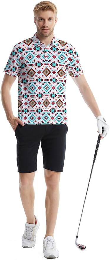 Polo Shirts for Men Moisture Wicking Mens Polo Shirts Patriotic Shirts for Men