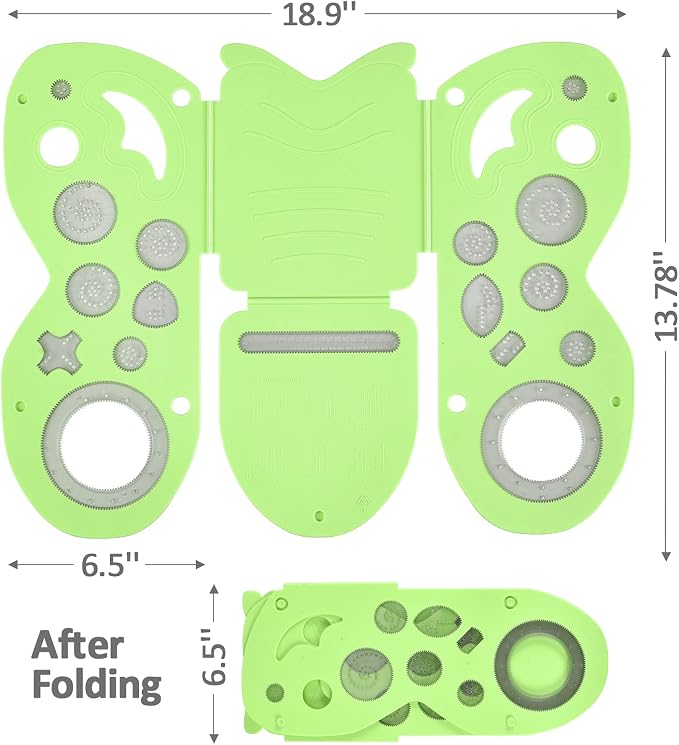 BoxLegend Kids Clothes Folder Arts & Crafts Drawing Kit Original Deluxe Set | Makes Laundry Fun for Kids, Dual Use, Butterfly-Shaped Design, Includes a Deluxe Ruler Set, Great Gift Idea