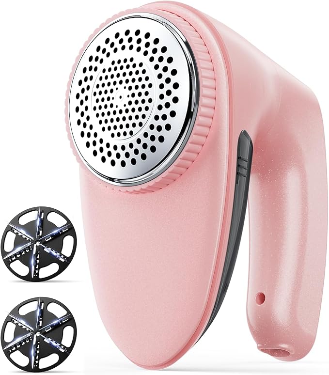 Bymore Fabric Shaver, Lint Remover for Clothes, Sweaters & Furniture, Pink