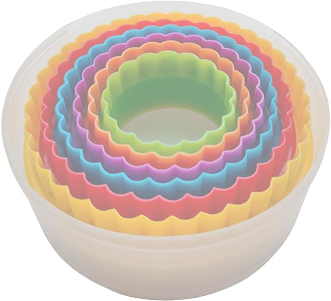 Cookie Cutter Set - 6 PCS Perfect for Baking Unique Flower, Round, and Circle Cookies