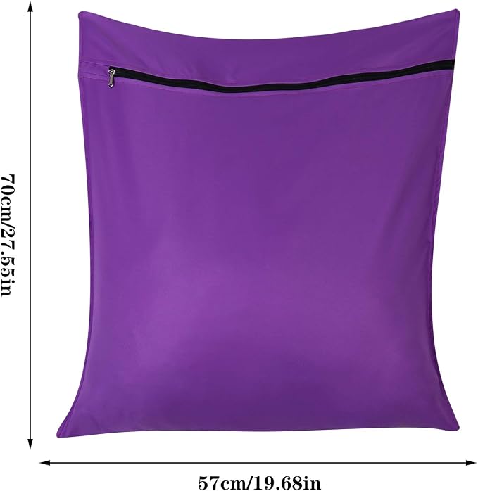 1 Pack Pet Laundry Bag,Stops Pet Hair Blocking The Washing Machine,Big Size Wash Bag Ideal for Dog Cat Horse,Hair Remover Safely,25.8’’ 27.8’’(65 X 70cm)(Purple)