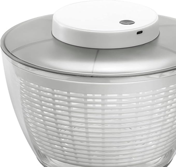 Fdit Vegetable Washer Dryer Drainer, Salad 500RPM Electric for Kitchen (6000ML 27x27x17cm/10.6x10.6x6.7in)