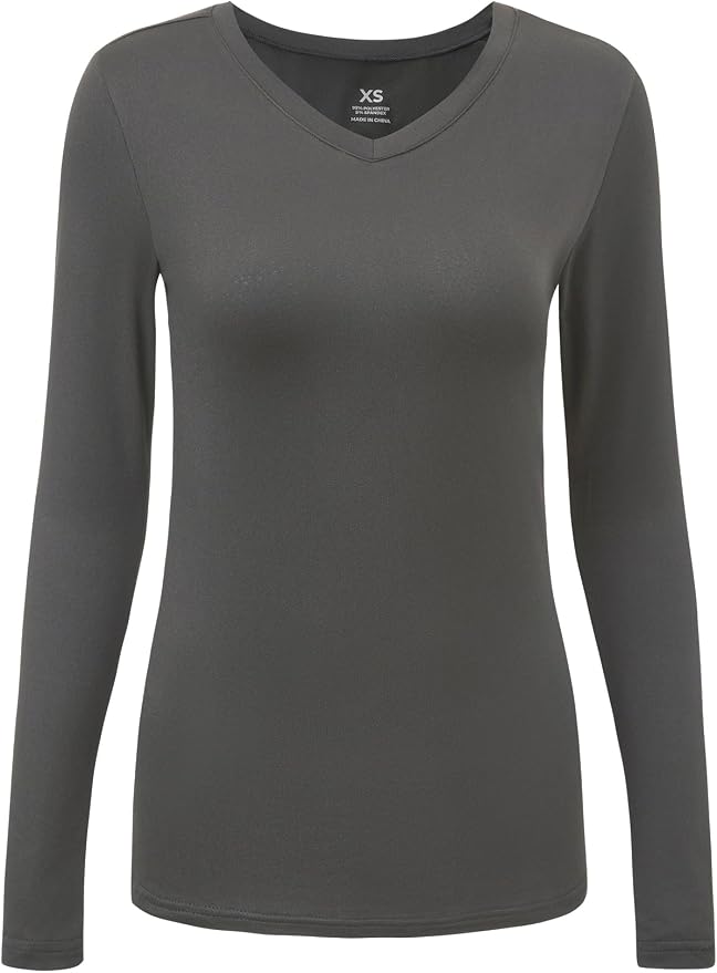 COZYFIT Women’s Underscrub Tee, V-Neck Long Sleeve Undershirt | Soft & Easy Care Fabric, Slim Fit, Smooth Touch, Comfort V-Neck Tee, Machine Wash, Multiple Sizes for Choose