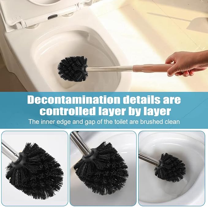 2pcs Toilet Bowl Brush Replacement Head,Toilet Brush Head, Plastic Replacement Toilets Bowl Brushs Heads, Hotel Home Cleaning Tool Fit for Most of Cleaning Holders