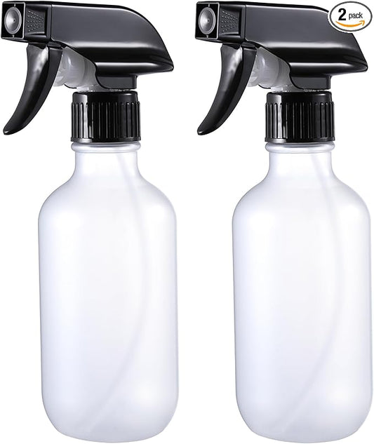 GearTrust Small Water Spray Bottle for Hair, Frosted Clear Plastic Small Squirt Bottle with Adjustable Mist/Stream, Refillable Empty Mister Spray Bottles for Hair, Plant, Cleaning, Pet, 10.1 oz /300ML