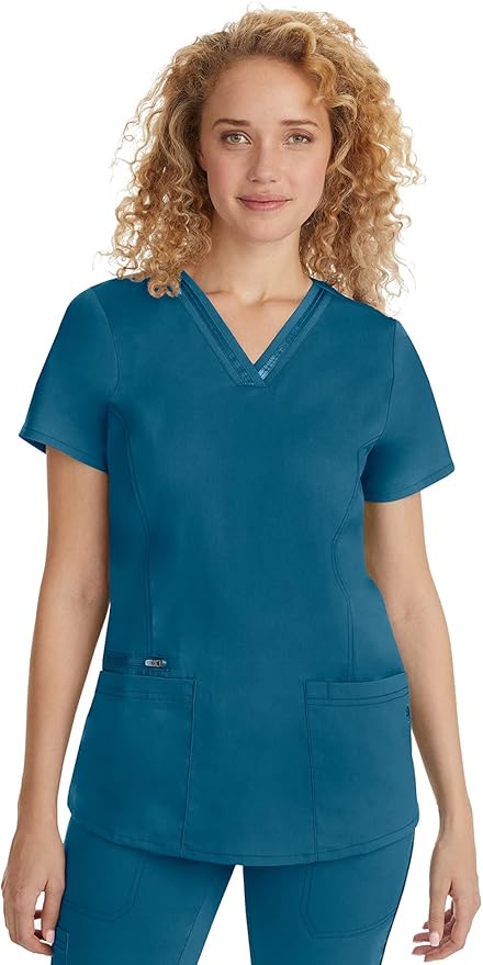Healing Hands Purple Label Scrub Top for Women with 3 Pockets | Princess Paneling, Secure Zip Pocket, Flattering Modern Fit, Organized Storage, Professional Workwear, Easy Care Fabric