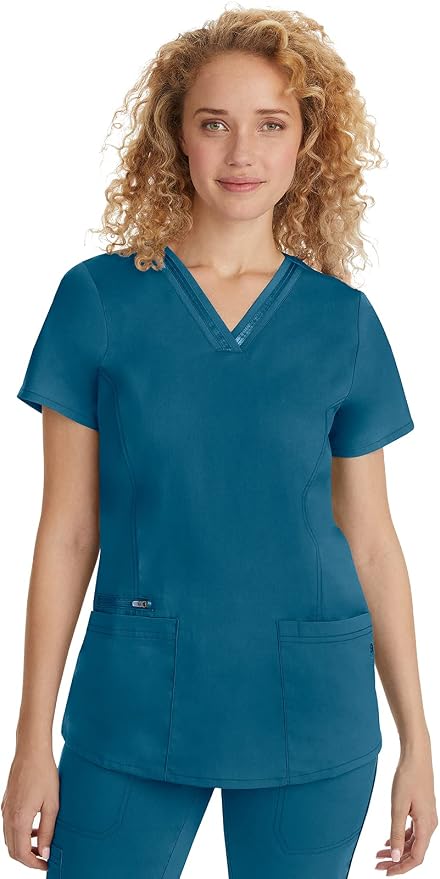 Healing Hands Purple Label Scrub Top for Women with 3 Pockets | Princess Paneling, Secure Zip Pocket, Flattering Modern Fit, Organized Storage, Professional Workwear, Easy Care Fabric