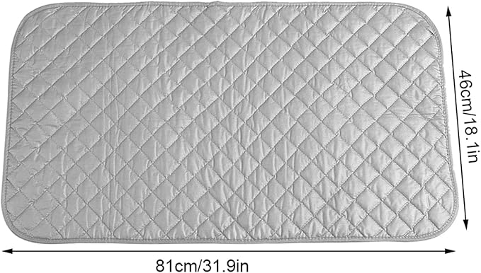 Joyzan Ironing Mat, Grip Iron Blanket Pad Portable Isolate Heat Ironing Alternative Cover Rest Board for Steam Pressing Table Top Travel Home Laundry Anywhere Washer Dryer Countertop Bed Quilting Gray