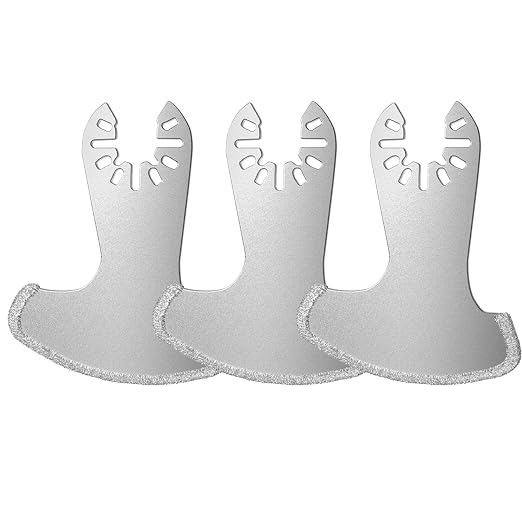 Multi Tool Grout Removal Blade 3 Pcs Diamond Oscillating Multitool Blades Compatible with DeWalt Makita and More