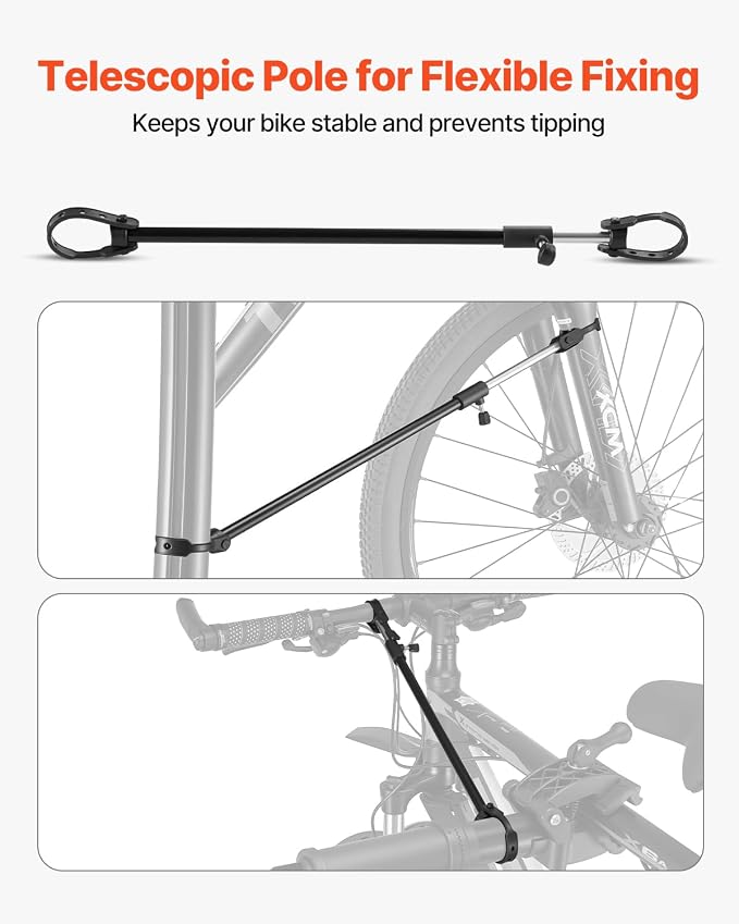 VEVOR Bike Repair Stand, 85 lb Heavy-duty Bicycle Work Stand with 40.7-64.1 in Adjustable Height & Magnetic Tool Tray, Foldable Bicycle Maintenance Rack, Shop Home Mechanics for Mountain & Road Bike