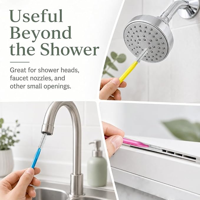 Shower Head Cleaner Tool Set, Multi-Size Shower Head Cleaner Picks for Unclogging Small Nozzles Dual-Function Shower Head Cleaning Brush Crevice Cleaning Brush Kit for Bathroom & Kitchen (30)