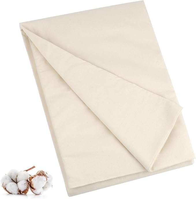 100% Cotton Muslin Fabric, 63 Inch X 10 Yards Unbleached Fabric by The Yard | Medium Weight, Easy Care, Fabric for Sewing Embroidery , Garments, Crafts Material, Apparel Cloth