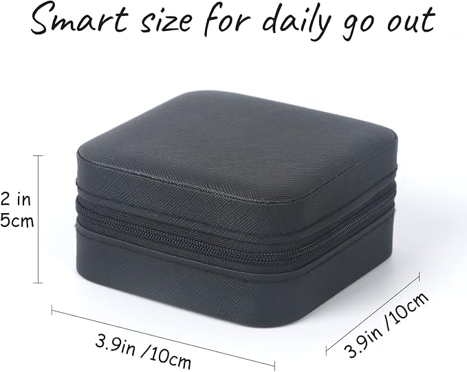 MFXIP Travel Jewelry Case Small Jewelry Box Jewelry Organizer Storage Case Portable PU Leather Mini Jewelry Travel Case for Girls Womens Earring, Necklace, Rings,Bracelets