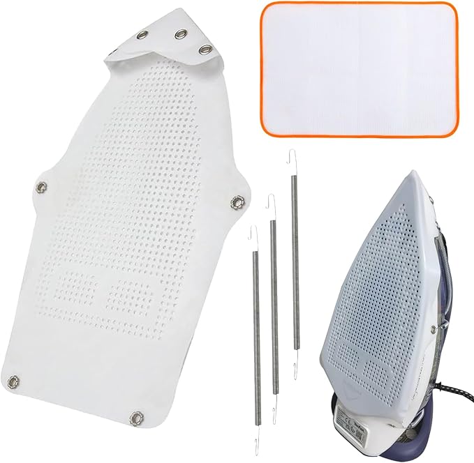 Iron Cover, Universal Heat-Resistant Silicone Soleplate Protector for Electric Irons - Prevents Burns, Scorch Marks & Sticking on Delicate Fabrics Like Silk (1 Set EY-006)