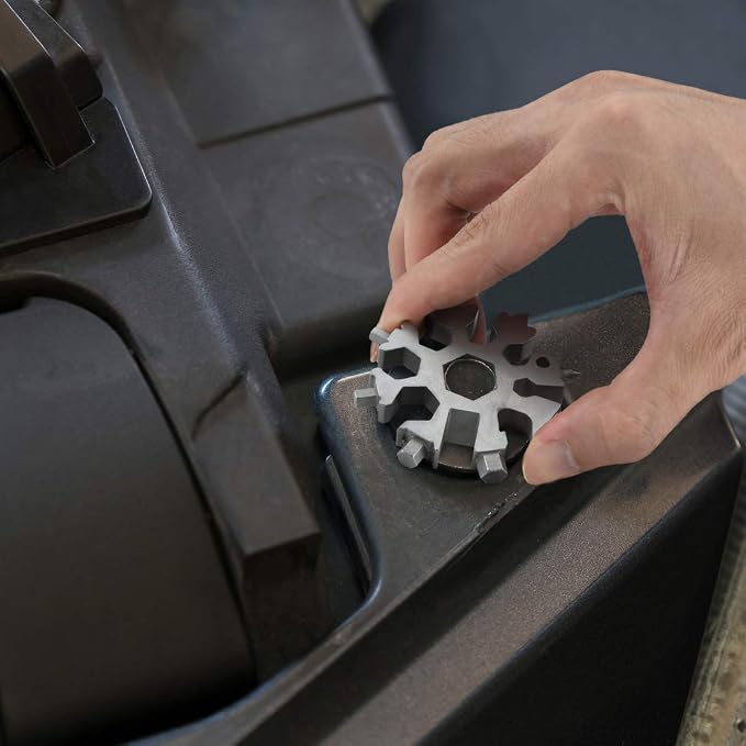 Gifts for Men 18-in-1 Snowflake Multitool, Anniversary Birthday Gift Silver | Snowflake Tool, Camping Accessories Cool Gadgets Tools, Gifts for Men Dad Husband Him Grandpa, Christmas Stocking Stuffers