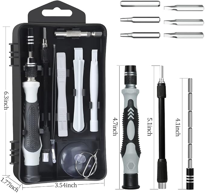 Precision Screwdriver Set, Lifegoo 122pcs Magnetic Repair Tool Kit for iPhone Series/Mac/iPad/Tablet/Laptop/Xbox Series/PS3/PS4/Eyeglasses/Watch/Cellphone/PC/Camera/Electronic