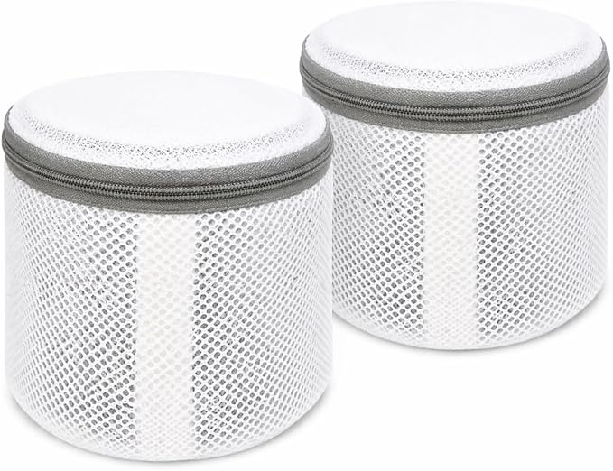 Laundry 360 Mesh Laundry Bags for Delicates - 2 Pack Sanitized Bra Wash Bags White Color | Lingerie Wash Bags | Protective Delicate Laundry Bags