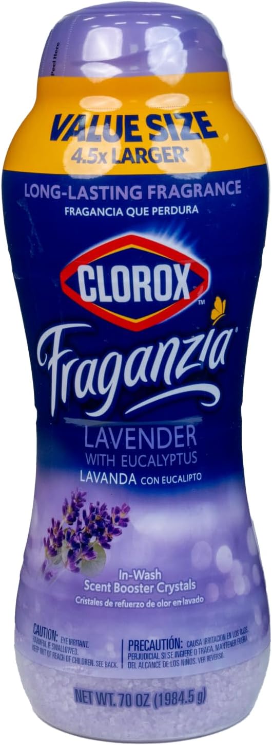 Clorox Fraganzia Laundry Scent Booster Crystals, Lavender, 70 Oz, 6-Pack