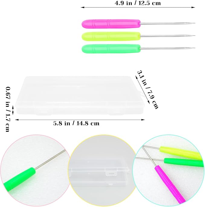 8 Pieces Cookie Scribe Tool Sugar Stir Needle with Clear Box Scriber Needle Cookie Decorating Tools, DIY Baking Pin Whisk Stainless Steel Needle Biscuit Icing Pin