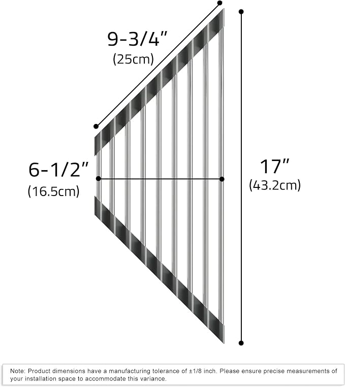 Dowell Over The Sink Roll-Up Dish Drying Rack, Foldable Tube Design, Space Saving Sink Organizer, Sturdy, Easy to Clean, Stylish Look - Triangle+Rectangular - Stainless Steel