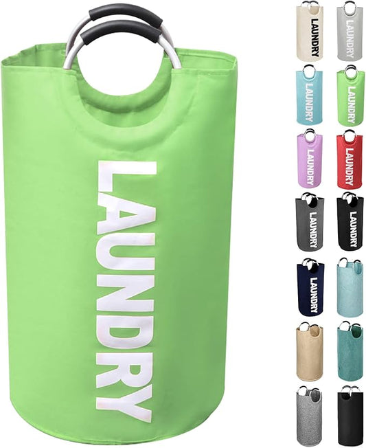 Large Laundry Basket, Laundry Hamper Bag with Handles, 115L Green | Freestanding Tall Dirty Clothes Hamper, Collapsible and Portable Laundry Bin for Dorms and Bedrooms, Thick, Sturdy Fabric