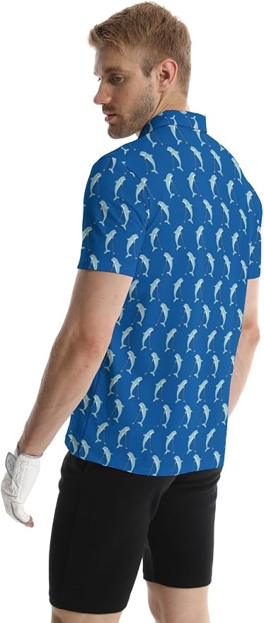 Polo Shirts for Men Moisture Wicking Mens Polo Shirts Patriotic Shirts for Men