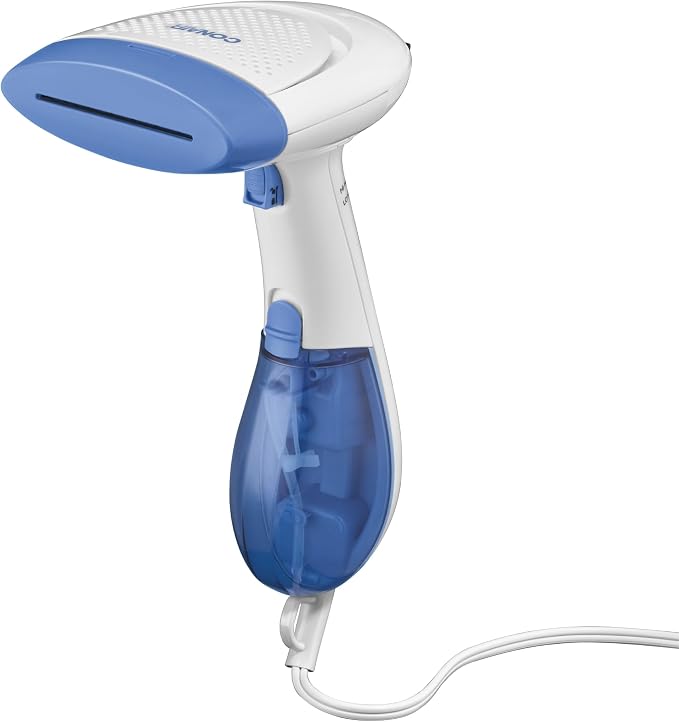 Conair Handheld Garment Steamer for Clothes, ExtremeSteam 1200W, Portable Handheld Design,White/Blue
