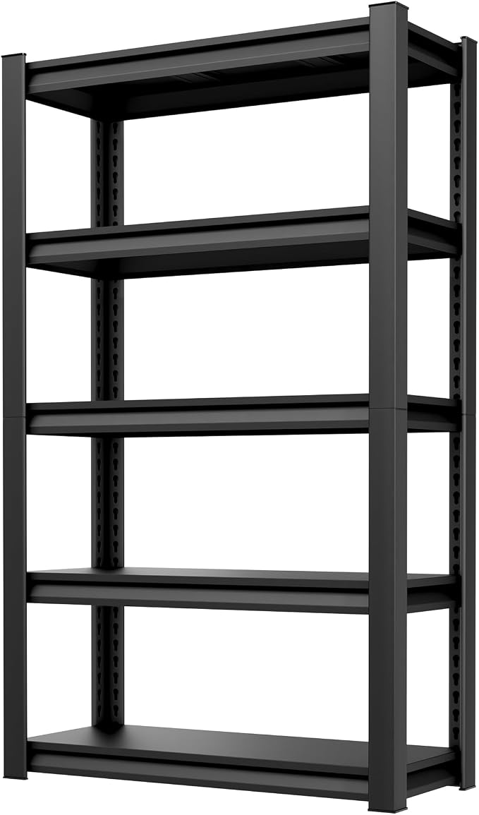OLLRRACT Storage Shelves Garage Shelving Heavy Duty - Adjustable 5 Tier Metal Shelving Unit Storage Rack Industrial Shelving Utility Shelf for Garage 16" D x36 W x78 H