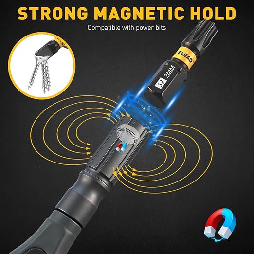 46 in 1 Magnetic Ratchet Screwdriver Set, Multi-Bit Screwdriver Kit, Nut Driver Set, Detachable Ratchet Handle with Storage Case, Repair Tool Kit for Furniture, Computer, Bicycle