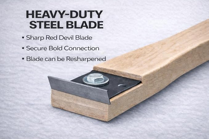 Tru-Lamb Floor Scrapers, 5 Pack, Paint, Stain & Varnish Removal Tools with Red Devil Blades, Professional Scrapers for Surface Prep and Finish Removal (5 Pack, 11" x 1.5")