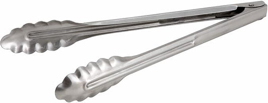 Winco Stainless Steel, Coiled Spring Utility Tong Heavyweight, Medium, 12-Inch (Pack of 2)