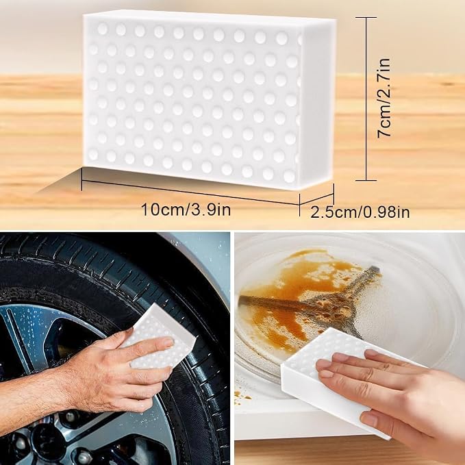 12 Pack 2X Density, Extra Large Magic Cleaning Sponges Eraser,Melamine Sponge Foam Cleaning Pads- Bathroom, Floor