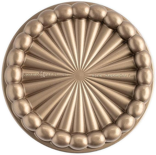 Nordic Ware Charlotte Cake Pan, 6-Cup/1.4 Liters, Toffee