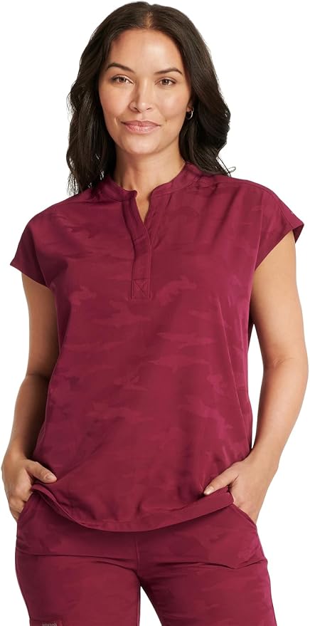 Healing Hands Purple Label Scrub Top for Women Modern Fit Tee | 2 Functional Pockets, Moisture Wicking Fabric, 360° Stretch, Quick Dry Performance, Back Yoke, Rounded Hem, Easy Care