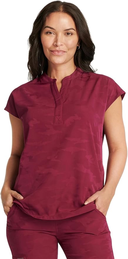 Healing Hands Purple Label Scrub Top for Women Modern Fit Tee | 2 Functional Pockets, Moisture Wicking Fabric, 360° Stretch, Quick Dry Performance, Back Yoke, Rounded Hem, Easy Care