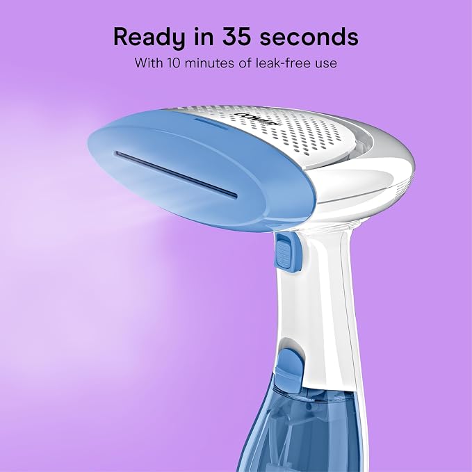 Conair Handheld Garment Steamer for Clothes, ExtremeSteam 1200W, Portable Handheld Design,White/Blue