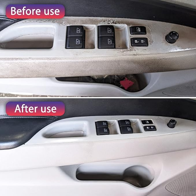 yuntop 5 Different Sizes Detailing Brush Set, Wheel & Tire Brush, Perfect for Cleaning Wheels,Car Dashboard, Interior, Exterior, Leather, Air Vents, Emblems, Motorcy