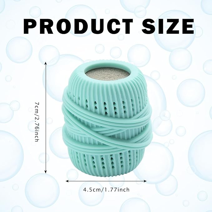 Reusable Fabric Softener Dispenser Balls Laundry Dryer Balls for Washing Sponge Household Substitute Cleaning Tool (Blue)