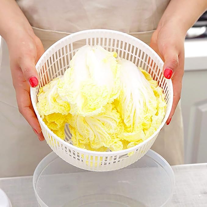 Large Capacity Manual Vegetables Washer Dryer Safe Quick Fruit and Vegetable Washing Machine fruit Washing Bowl with Strainer for Kitchen Gadgets Gifts for Men Women