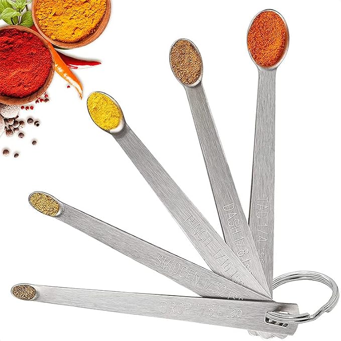 15 Pieces Measuring Cups and Spoons set, Includes 10 Stackable Measuring Cup with Lid and 5 Mini Stainless Steel Measuring Spoons, Teaspoons for Liquid and Dry, BPA Free, Dishwasher Safe | 1 storage cover, 9 stackable cups set and 5 mini teaspoons, BPA...