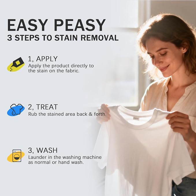 Instant Oil Stain Remover For Fabric (9 fl oz) – Effectively Eliminates Food Grease, Sauces, Motor Oil, Dried Oils, and Oily Stains. Safe for Skin and Machine-Washable Fabrics | Fabric Stain Remover For Sauces, Cooking, Engine, Dried Oil & Grease Stain...