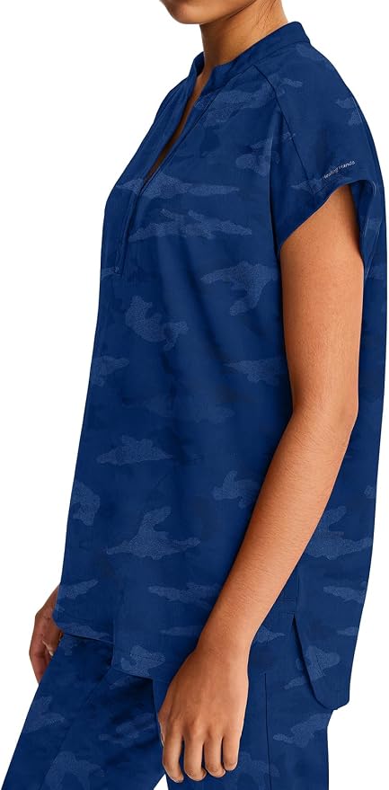 Healing Hands Purple Label Scrub Top for Women Modern Fit Tee | 2 Functional Pockets, Moisture Wicking Fabric, 360° Stretch, Quick Dry Performance, Back Yoke, Rounded Hem, Easy Care