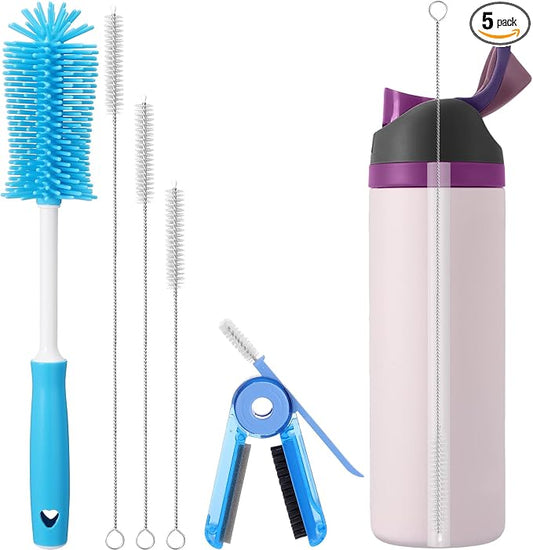 Palksky Water Bottle Cleaning Brush Kit, Brush & Straw Cleaner for Owala