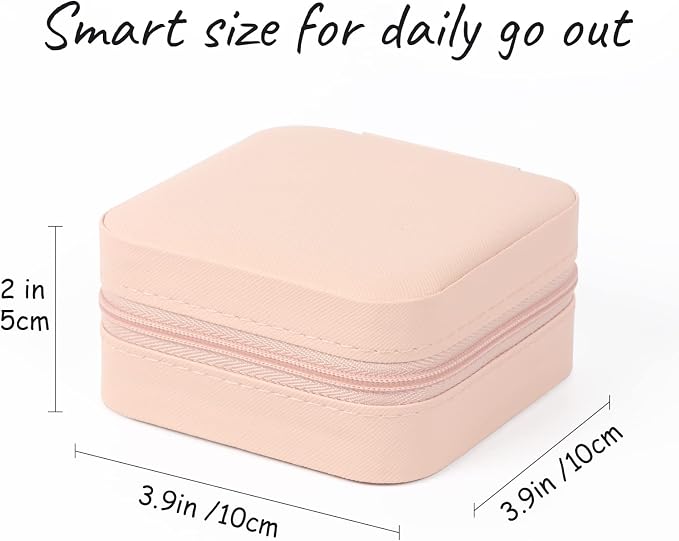 MFXIP Travel Jewelry Case Small Jewelry Box Jewelry Organizer Storage Case Portable PU Leather Mini Jewelry Travel Case for Girls Womens Earring, Necklace, Rings,Bracelets