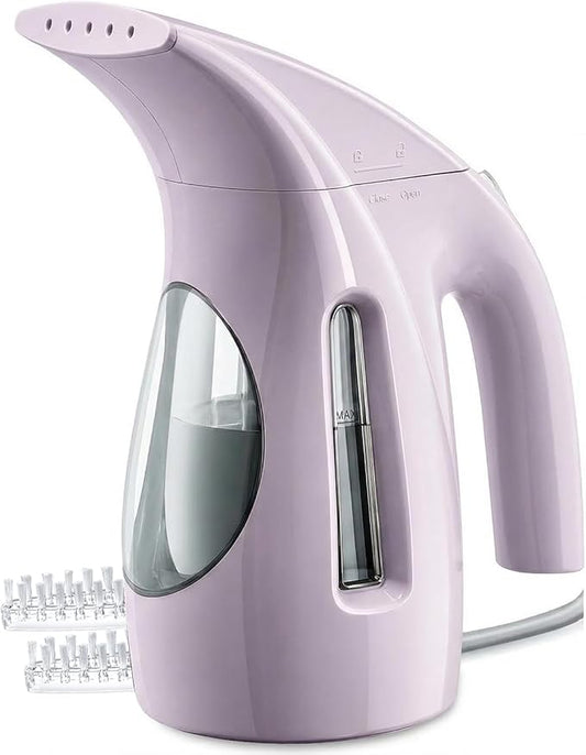 HiLIFE Steamer for Clothes, Portable Handheld Garment Wrinkle Remover, 240ml Big Capacity, 700W, Strong Penetrating Steam, for Home, Office and Travel, ONLY FOR 120V, Pale Lilac